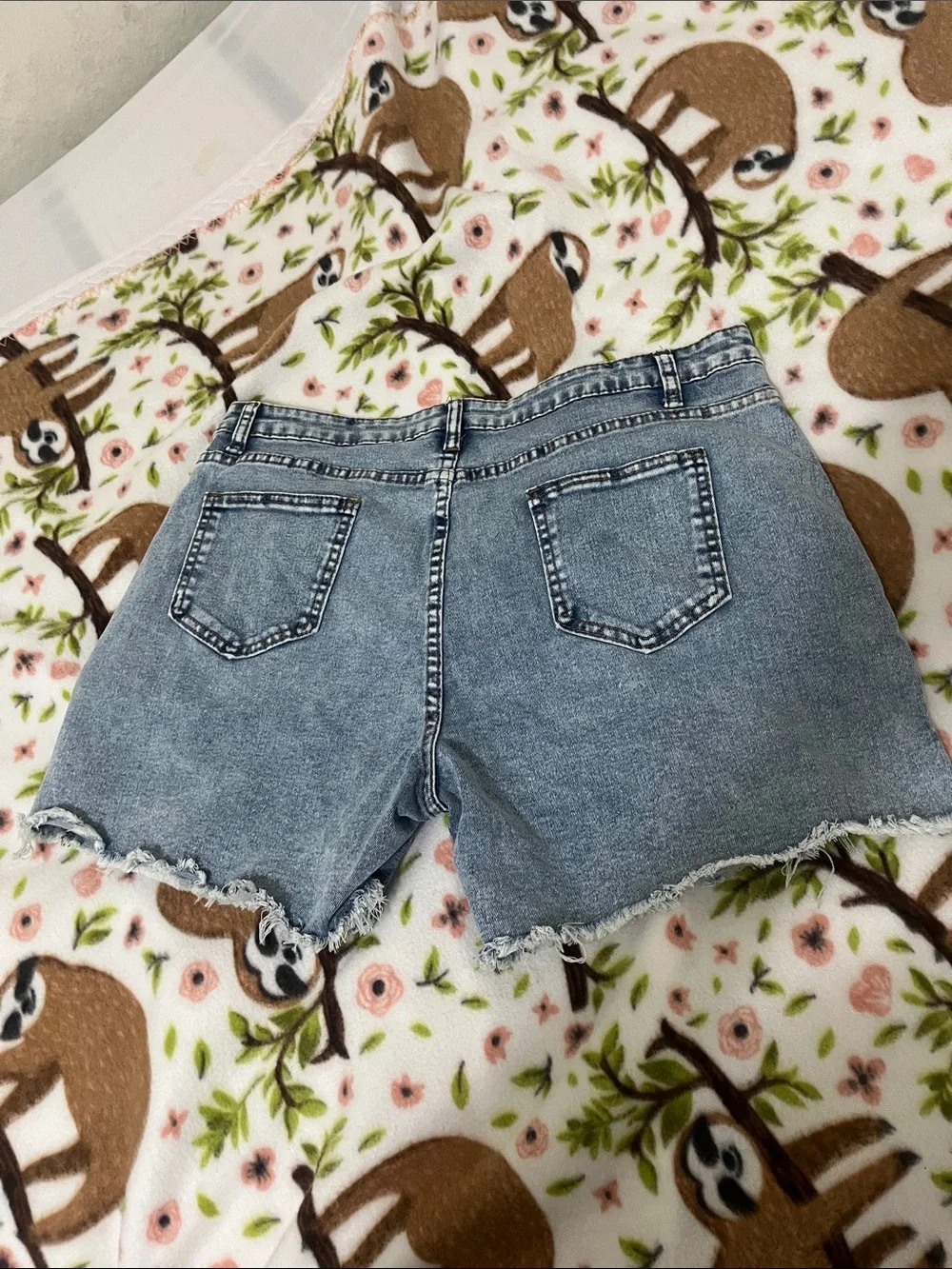 Women’s High-Waist Light Blue Denim Cutoff Shorts